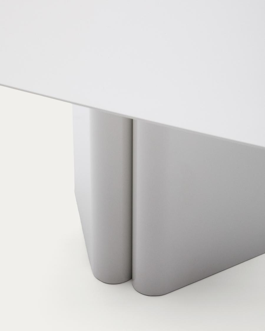 Table basse en fer gris Arvin 70 x 52 cm