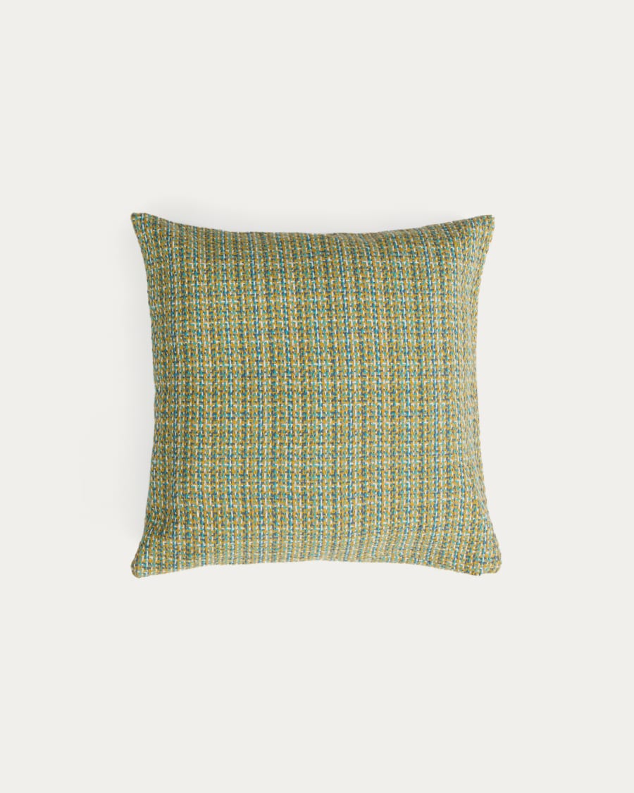 Nivara cushion cover with green structured fabric 50 x 50cm