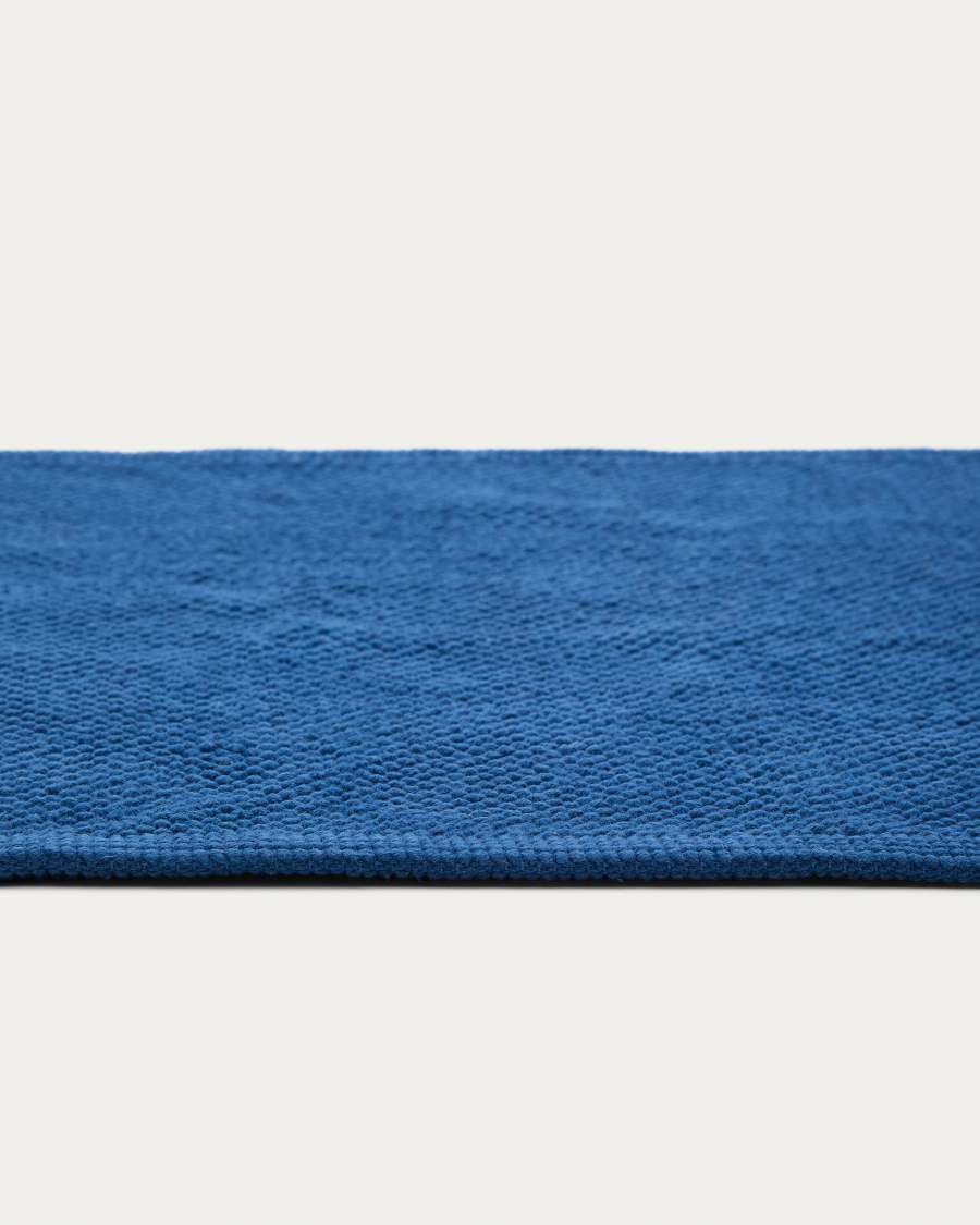 Tappetino da bagno Erona 100% cotone riciclato blu 50 x 70 cm