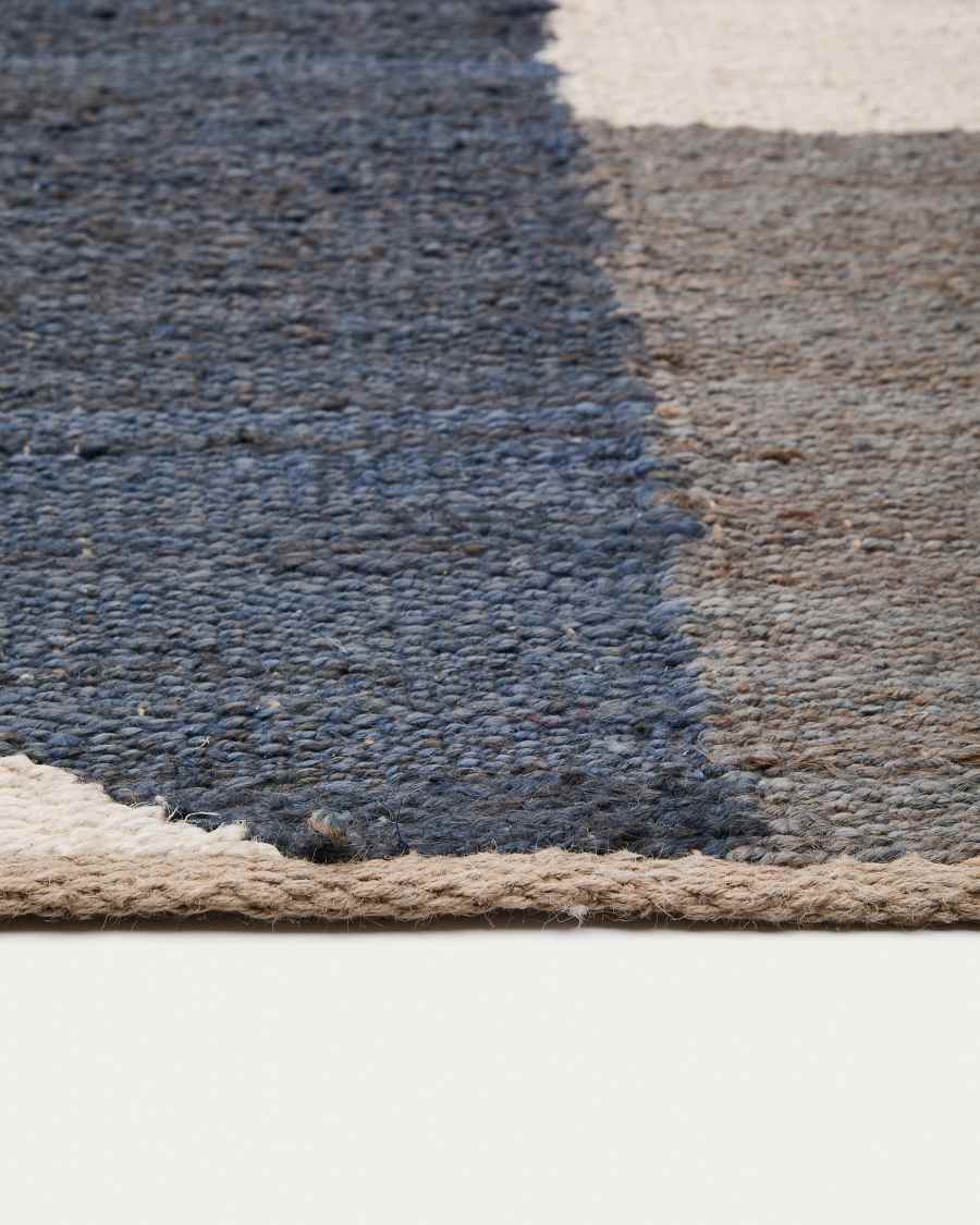 Teron multicoloured jute rug 200 x 300cm