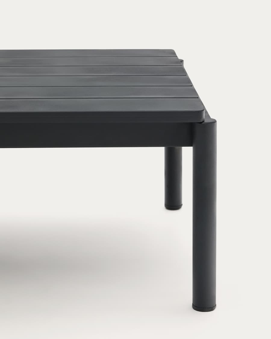 Table basse Sorells en aluminium gris 63 x 144,6 cm