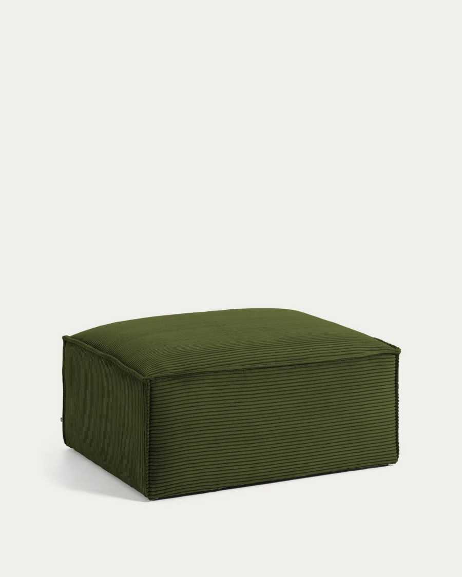 Blok footrest thick in green corduroy 90 x 70 cm