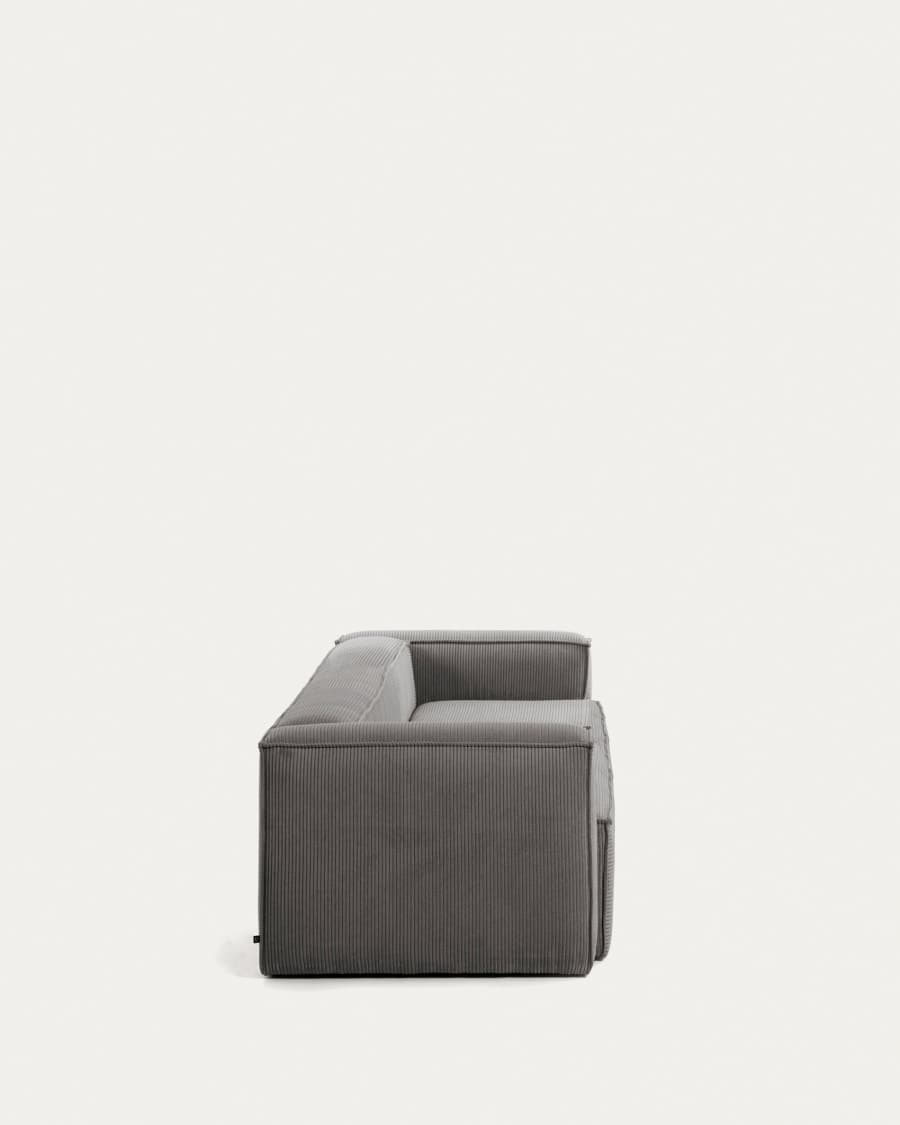 Blok 3-seater sofa thick grey corduroy 240 cm