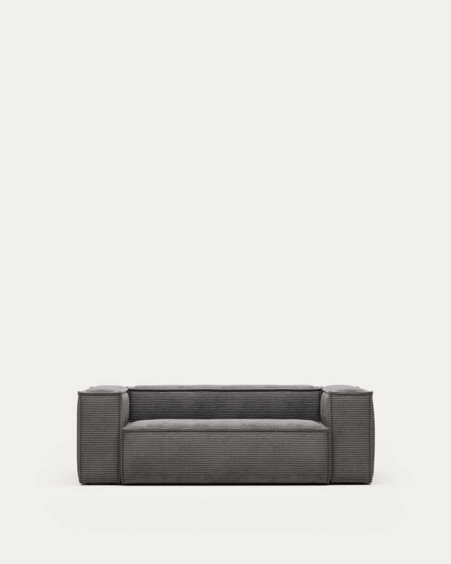Blok 2-seater sofa thick grey corduroy 210 cm