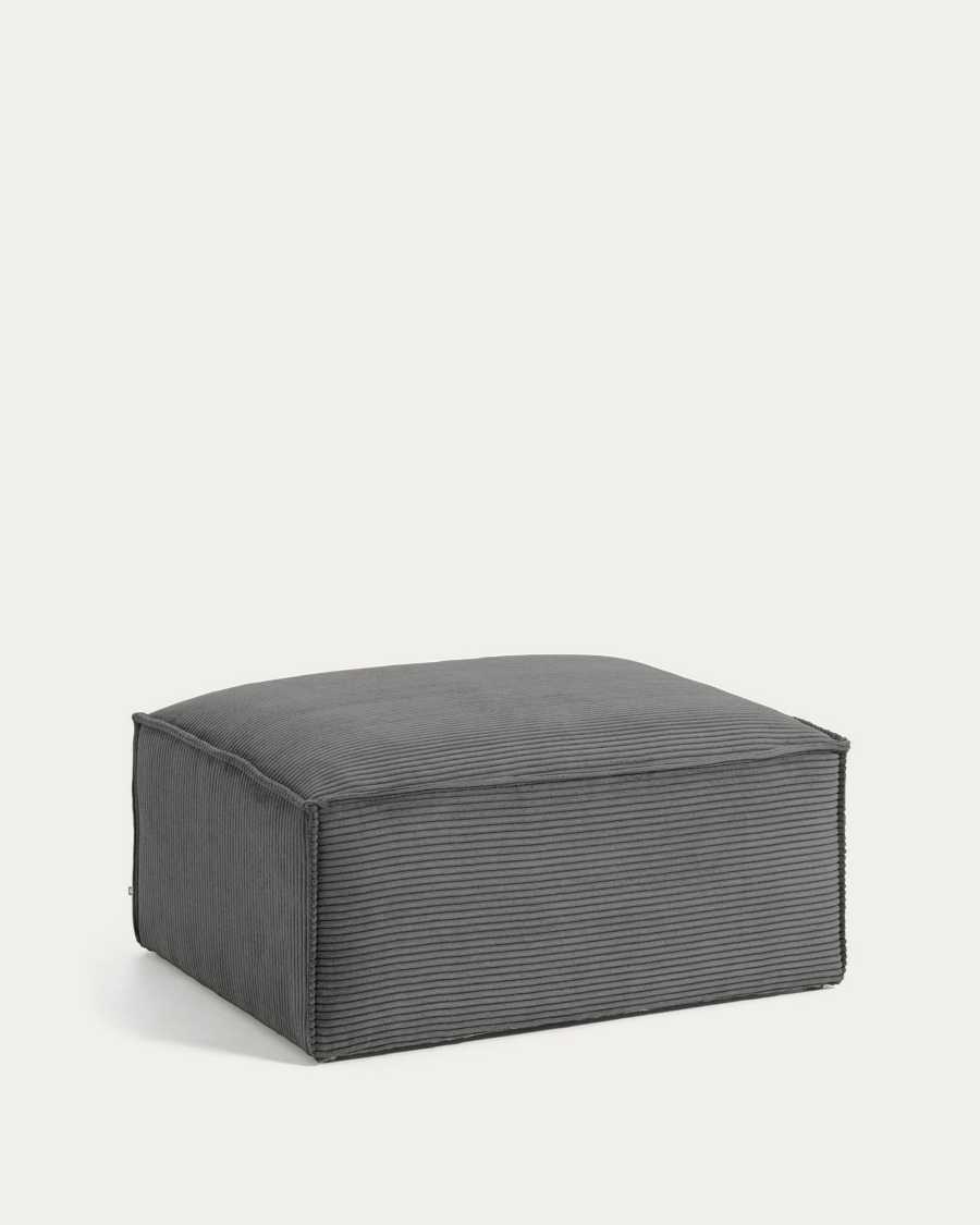 Blok footrest thick grey corduroy 90 x 70 cm