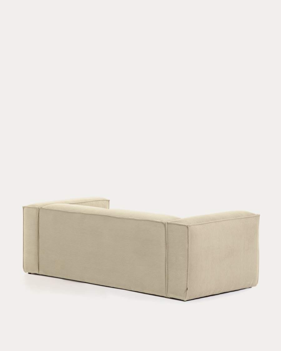 Blok 3-seater sofa thick ecru corduroy 240 cm