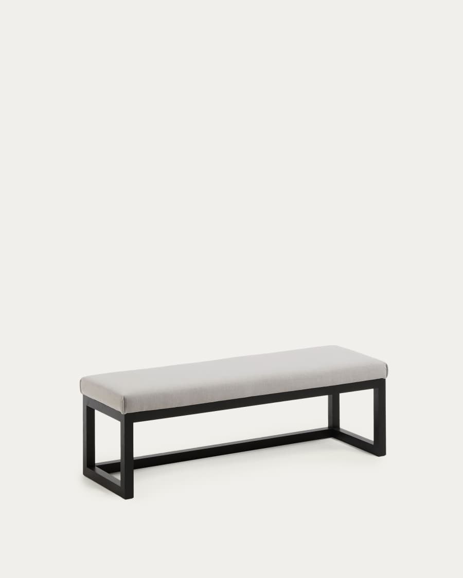 Wood black Loya bench 128 cm