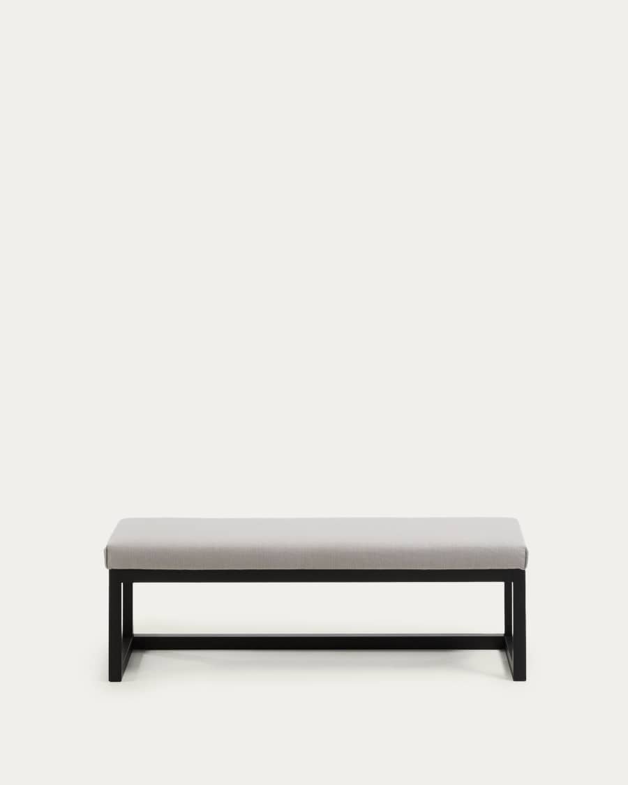 Wood black Loya bench 128 cm