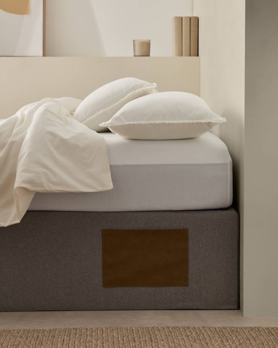 Matters ottoman bed base in grey for a 180 x 200 cm mattress