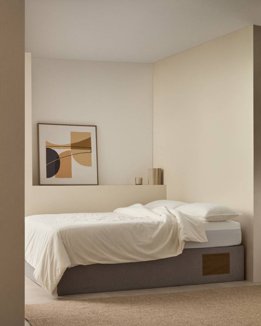 Matters ottoman bed base in grey for a 180 x 200 cm mattress