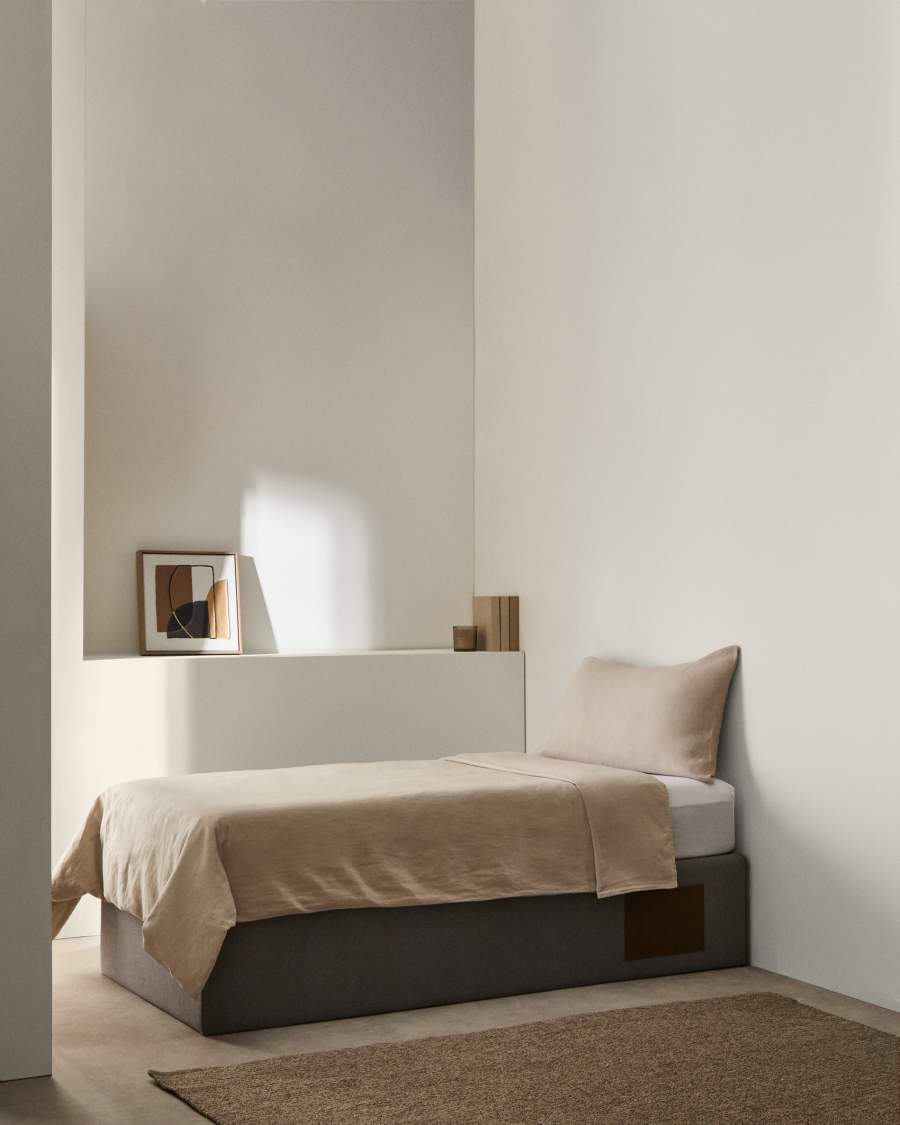 Matters ottoman bed base in grey for a 90 x 190 cm mattress