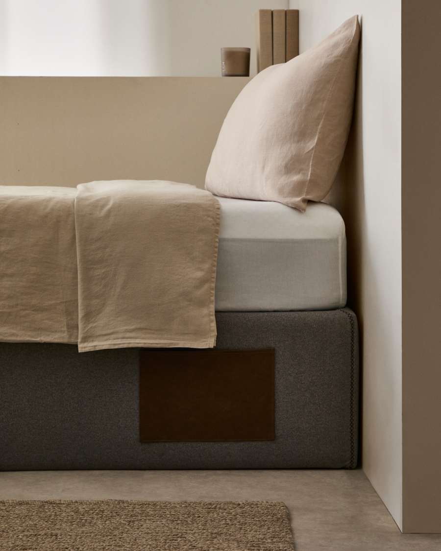 Matters ottoman bed base in grey for a 90 x 190 cm mattress