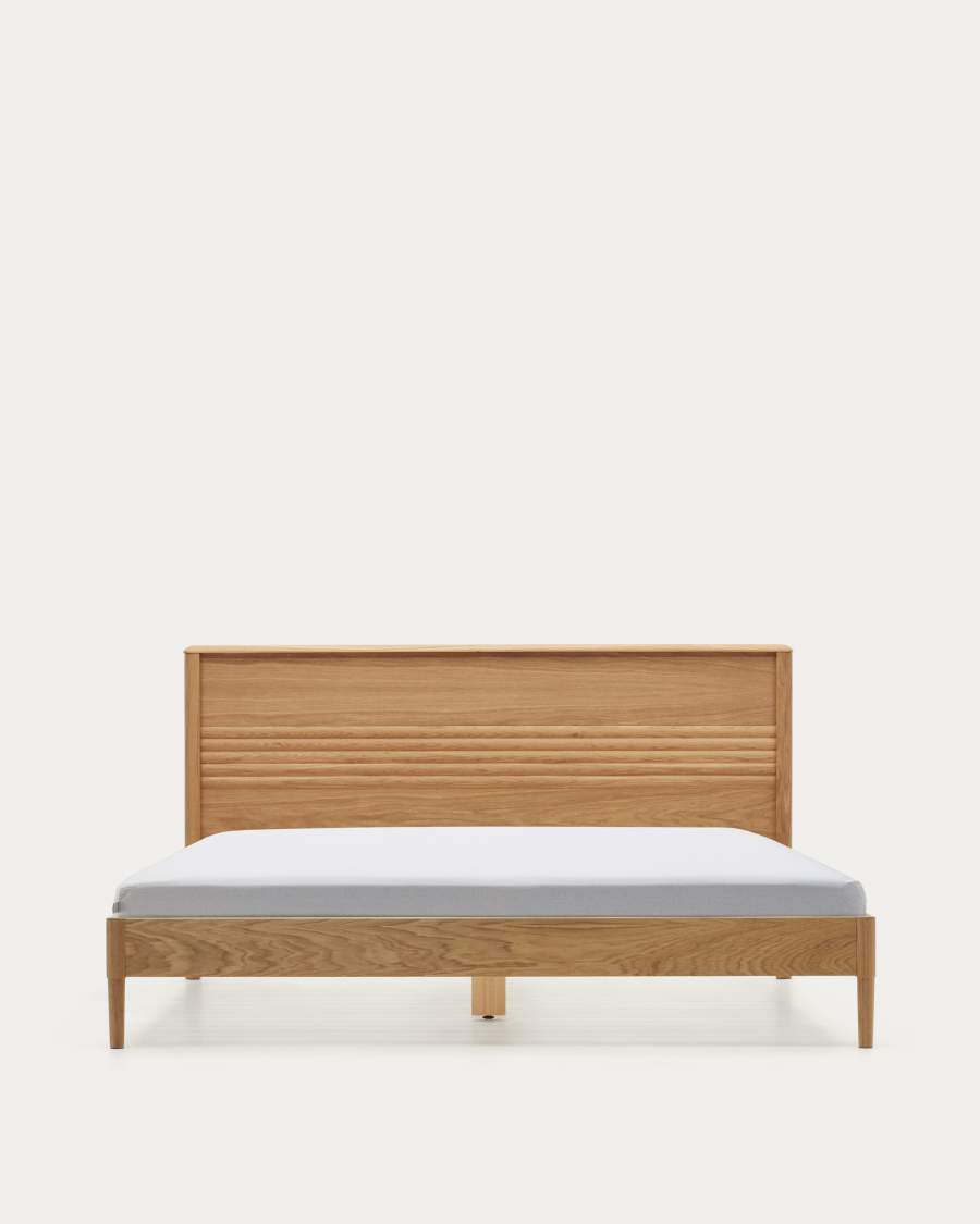 Lenon bed in solid oak and oak wood veneer for 180 x 200 cm mattresses, FSC MIX Credit