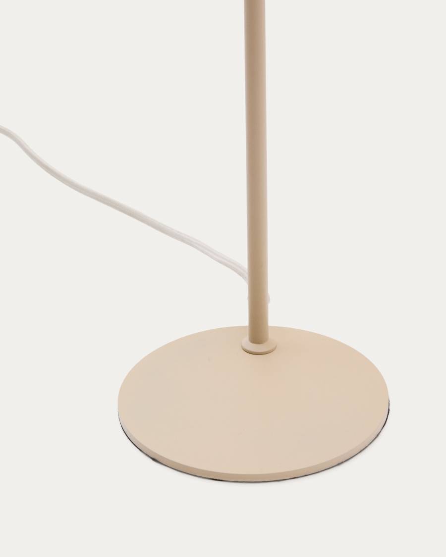 Manie metal desk lamp with beige textured finish