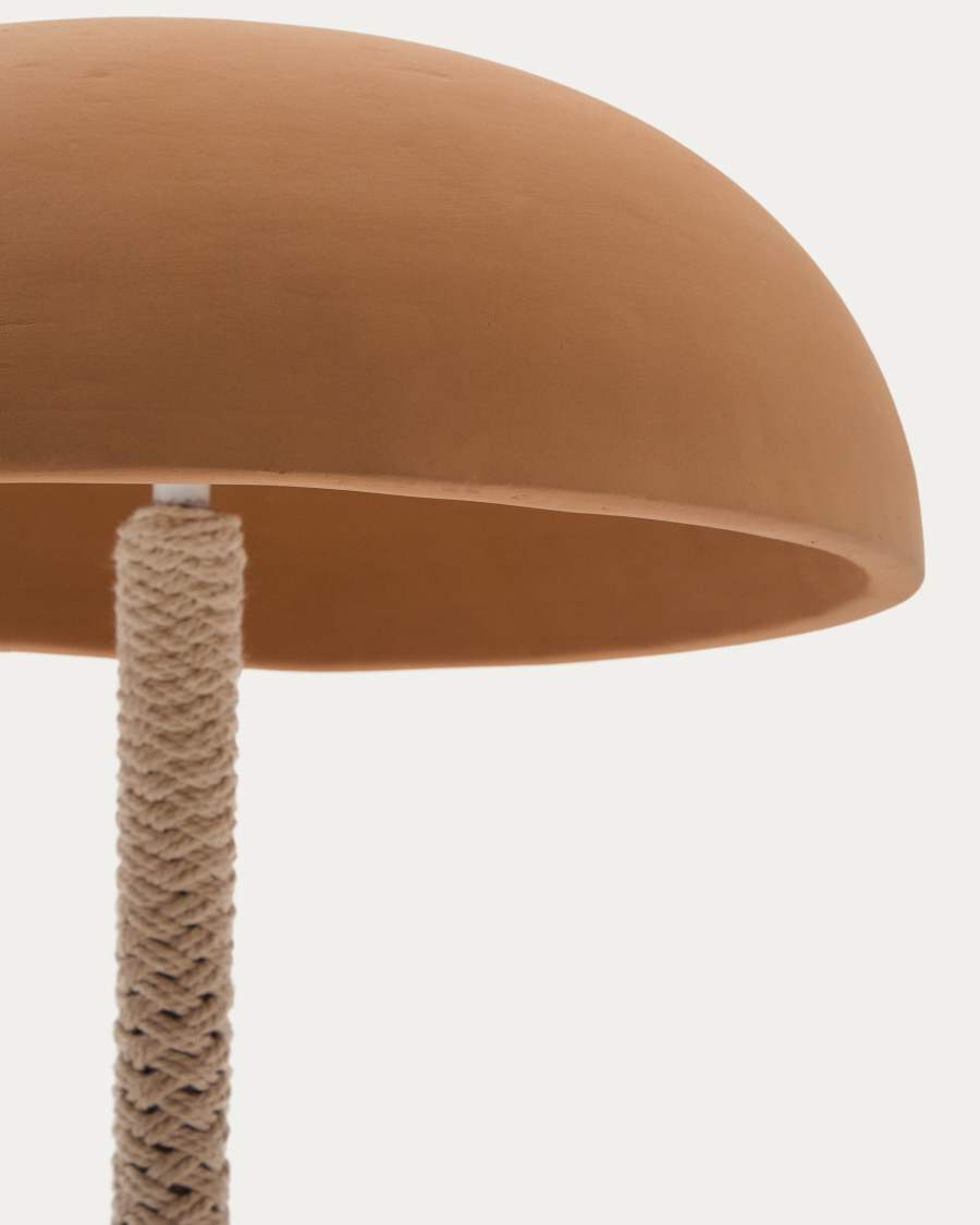 Lampada da tavolo Arinda in terracotta