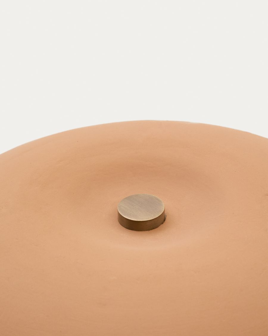 Lampada da tavolo Arinda in terracotta