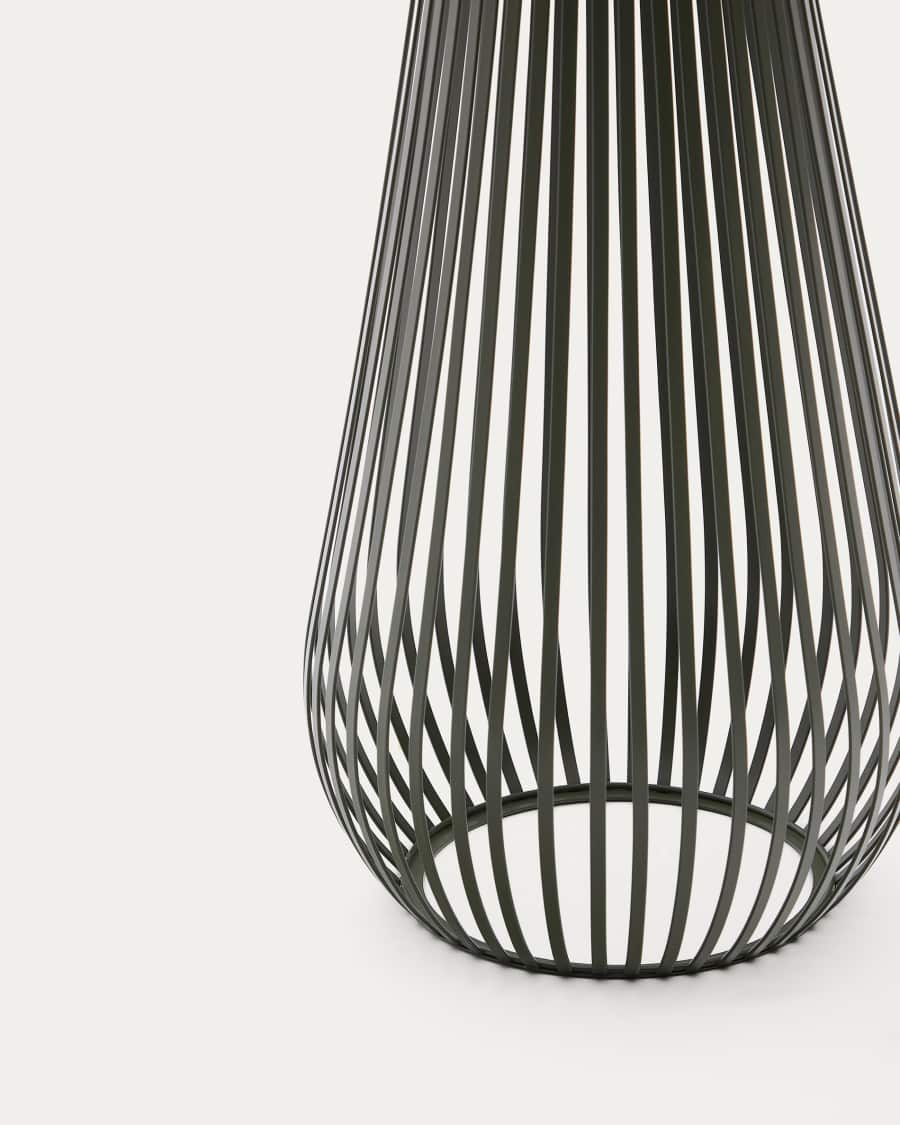 Reiba green metal solar floor lamp