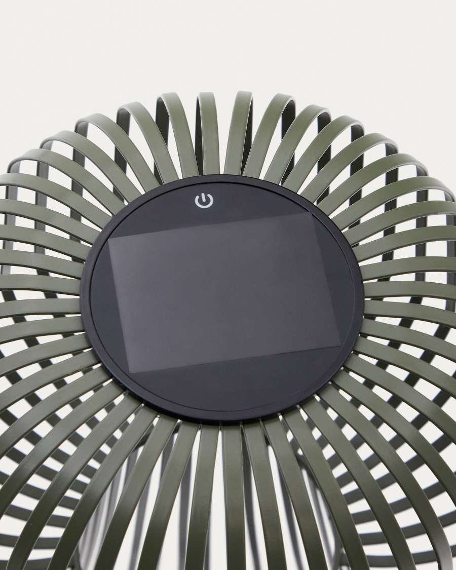 Reiba green metal solar floor lamp