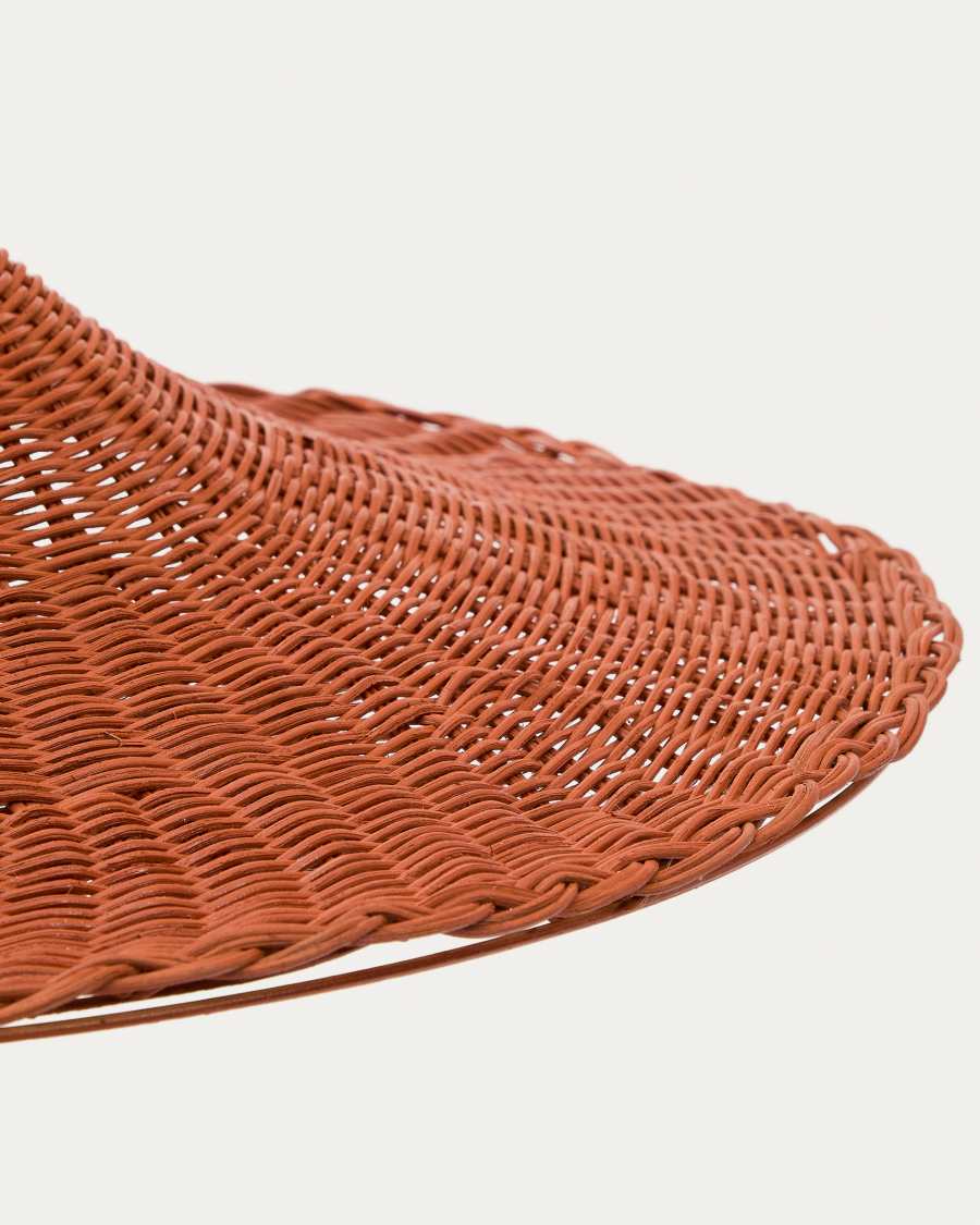 Abat-jour pour suspension Bladia en rotin avec finition terracotta Ø 70 cm