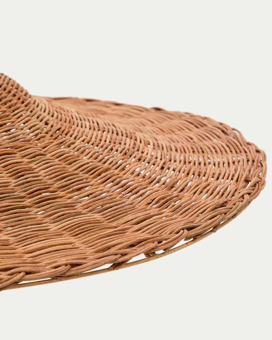 Abat-jour pour suspension Bladia en rotin avec finition ton naturel Ø 70 cm