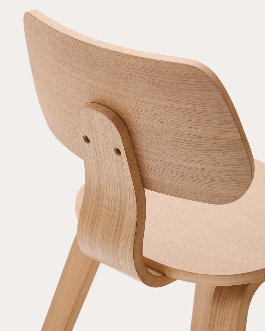 Chaise Gena en placage chêne