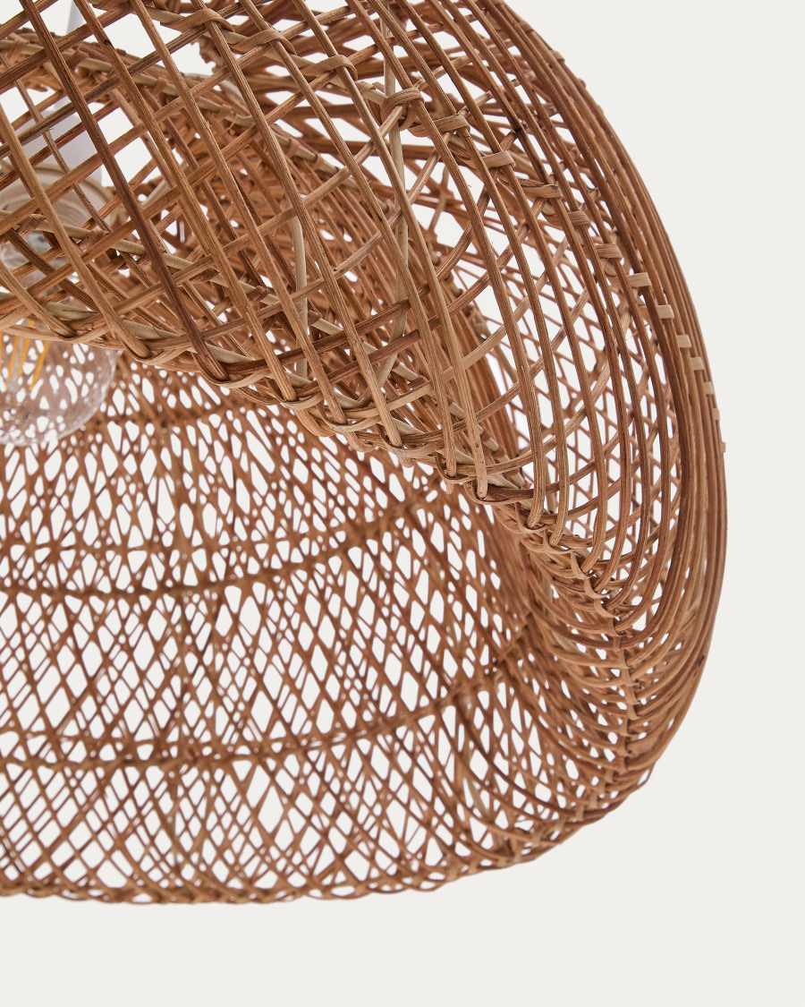 Lampenschirm für Deckenleuchte Isora aus Rattan mit Finish in natürlichem Farbton Ø 60 cm