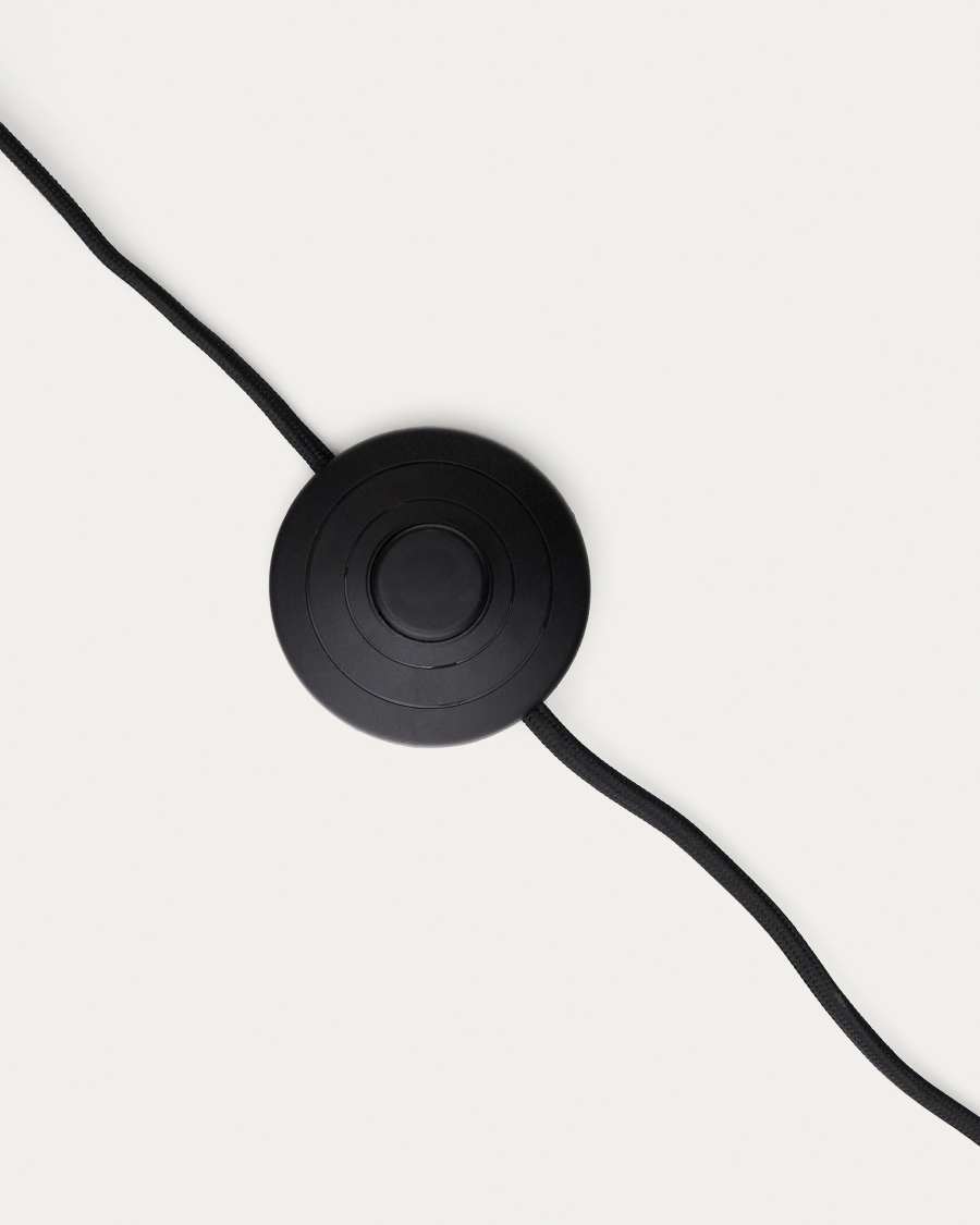 Lampadaire Manie en métal avec finition effet fonte gris foncé – Adaptateur UK