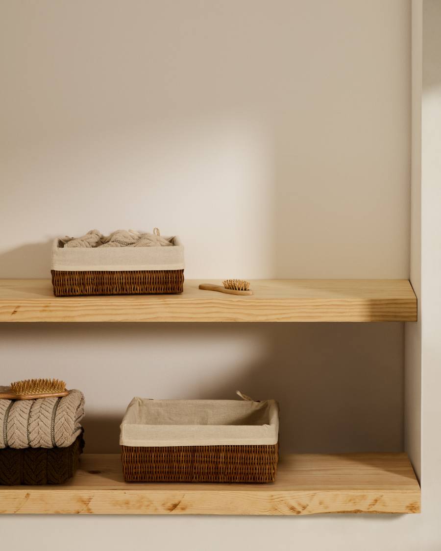 Indali set of 2 rattan baskets, 32 x 25 cm / 28 x 20 cm