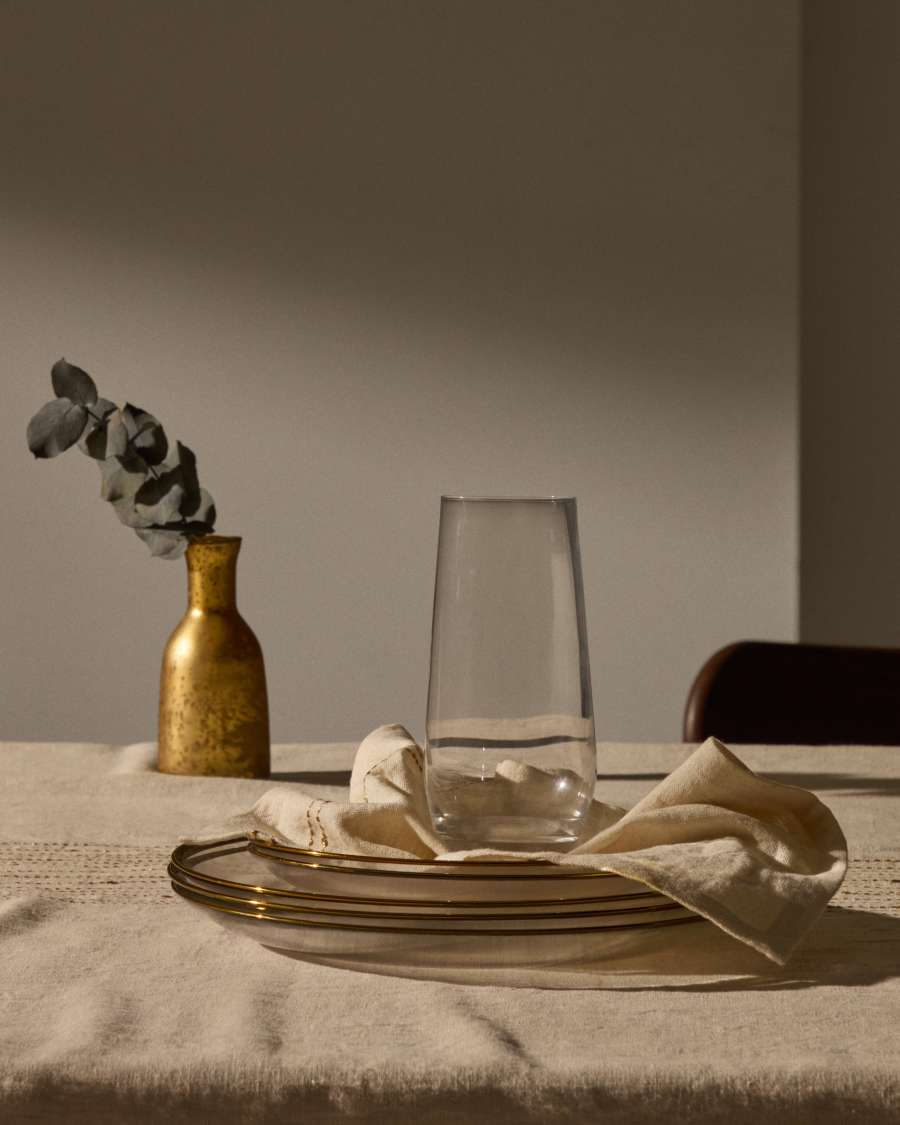 Kiro tall transparent glass cup, 55 cl