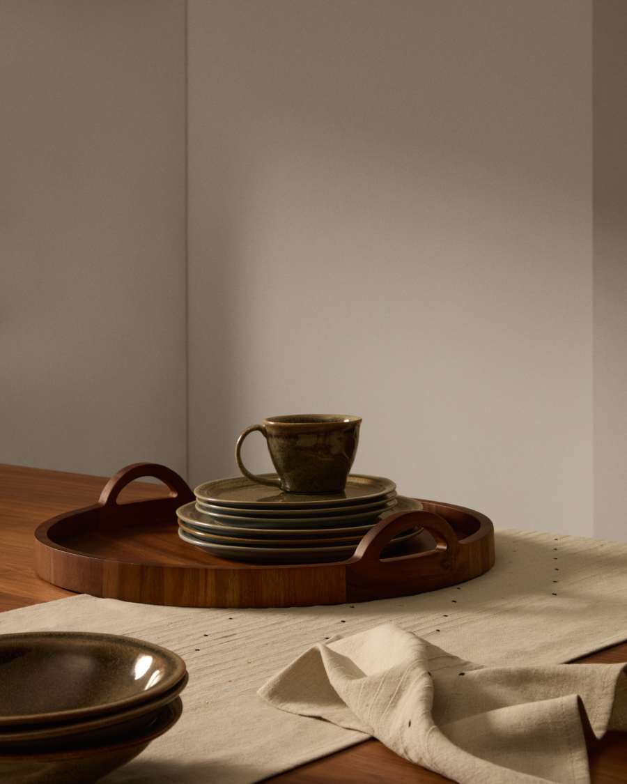 Grande tasse Coval en céramique marron