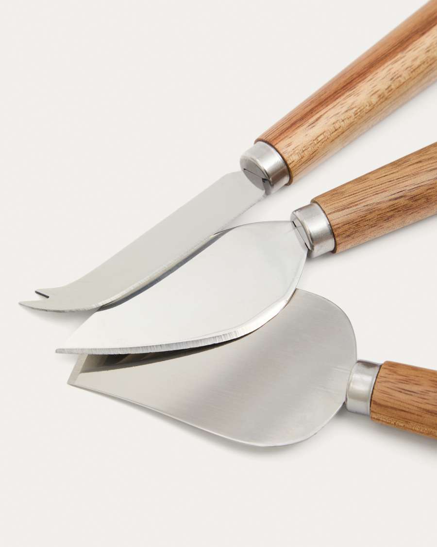 Nukha cheese cutlery set of 3 in FSC 100% acacia wood