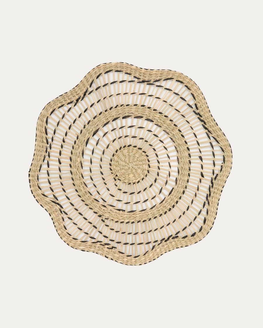 Luviat set of 2 beige seagrass placemats Ø38cm
