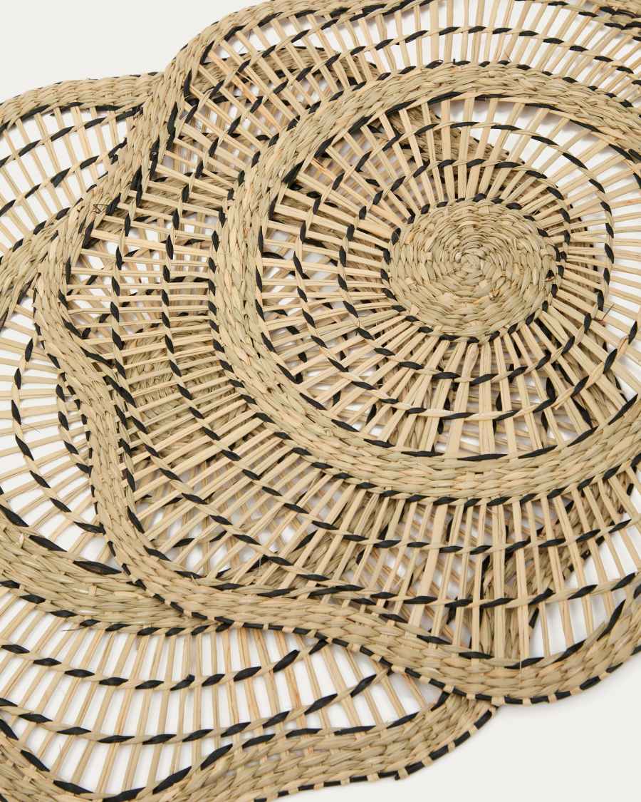 Luviat set of 2 beige seagrass placemats Ø38cm