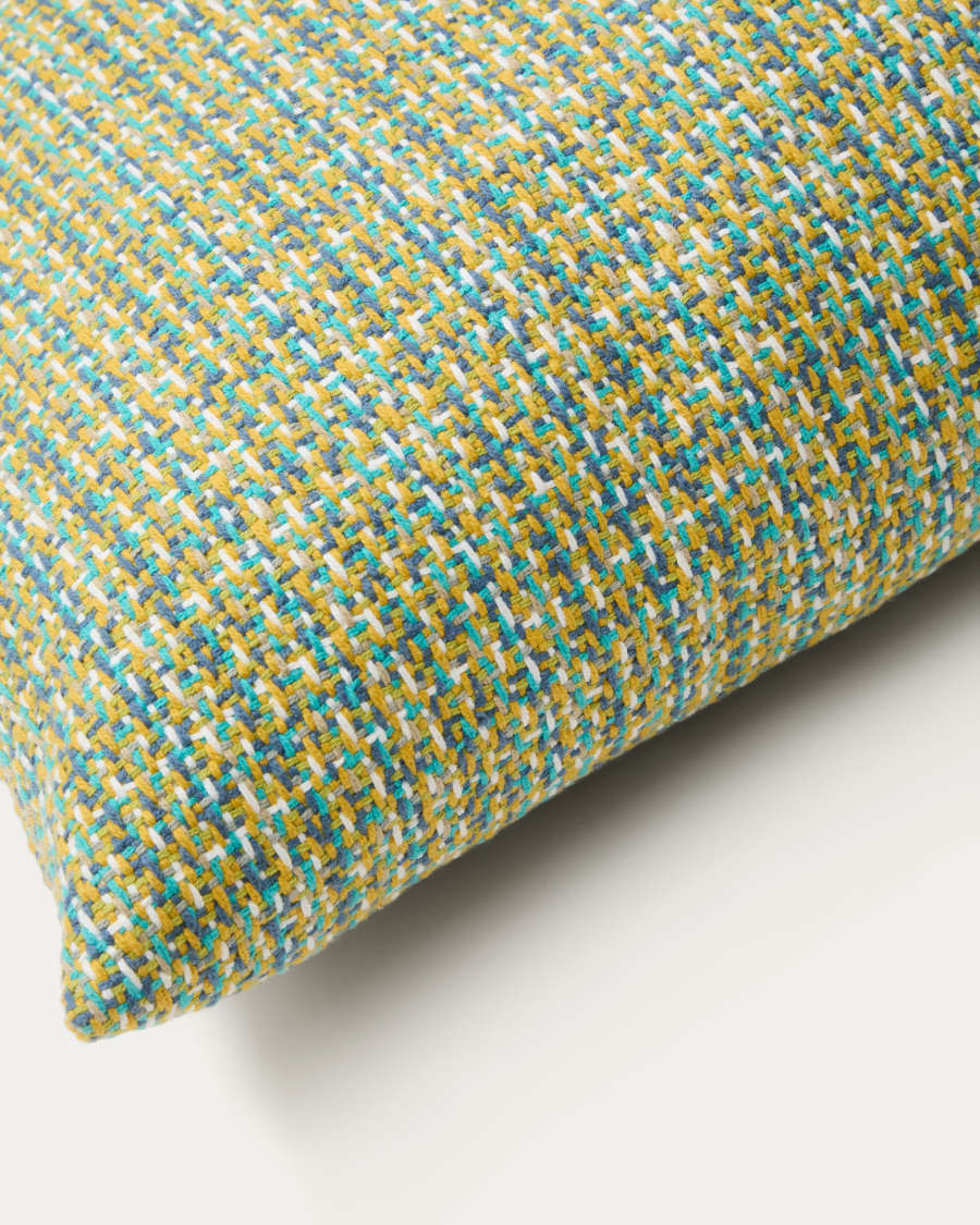 Nivara cushion cover with green structured fabric 50 x 50cm