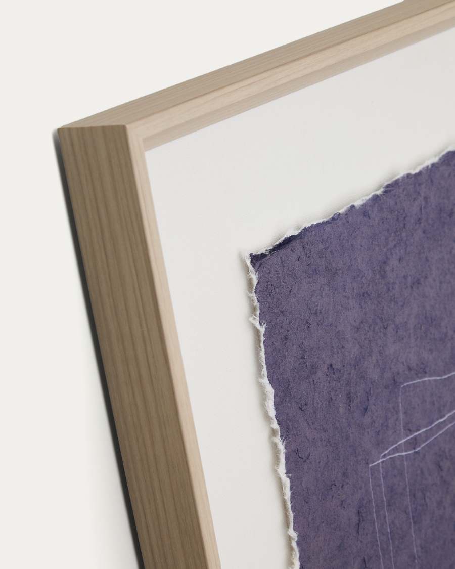 Quadro Durkan em papel reciclado azul (50 x 70 cm)