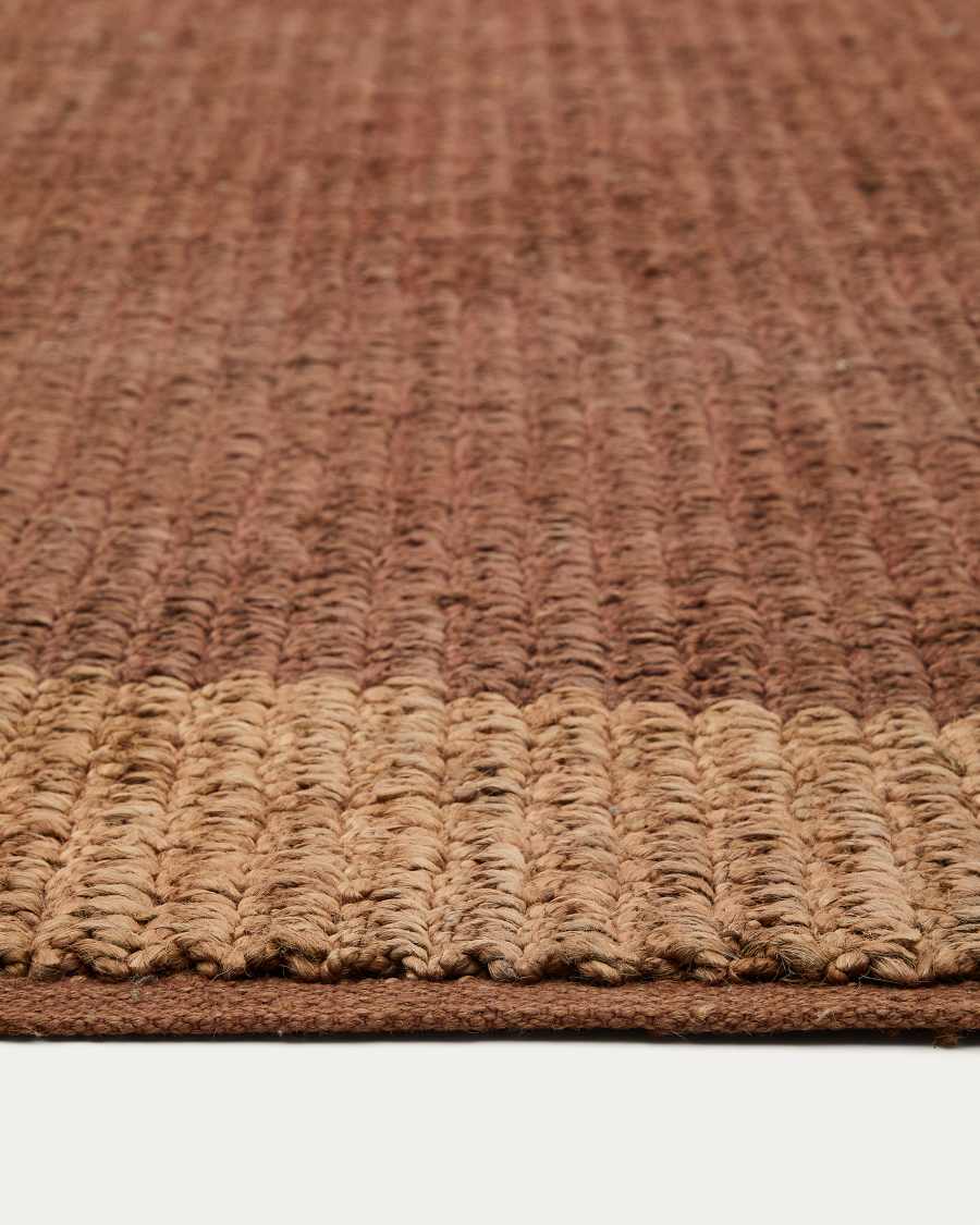 Mandi terracotta jute rug 200 x 300cm