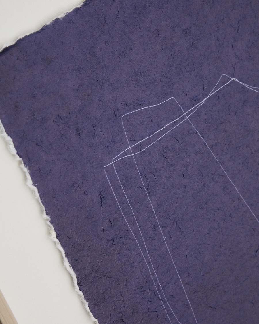 Quadro Durkan em papel reciclado azul (50 x 70 cm)