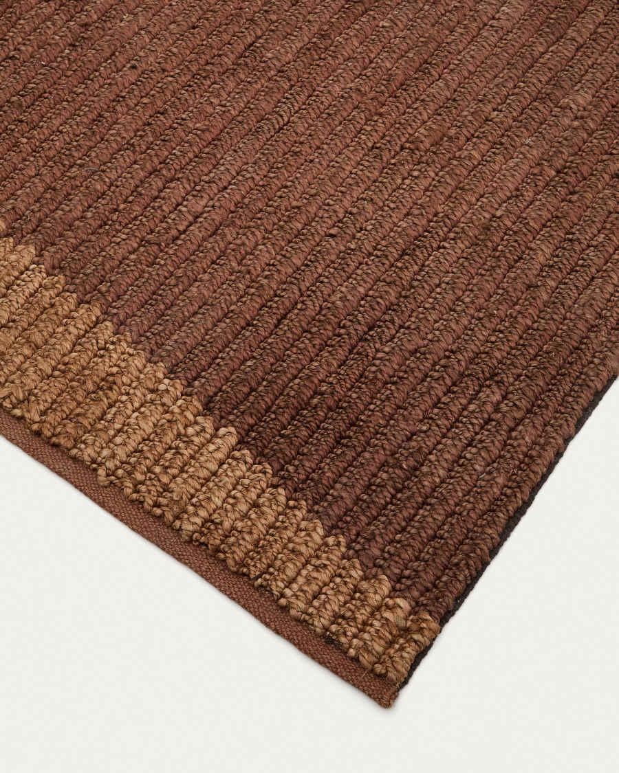 Mandi terracotta jute rug 200 x 300cm