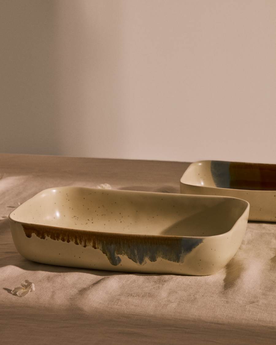 Petit plat à four Miglo en céramique multicolore