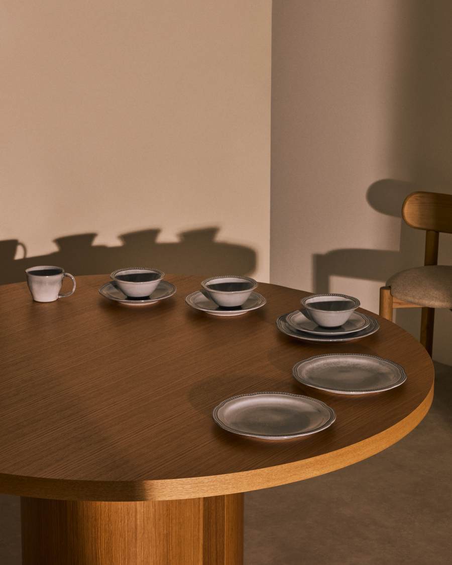 Blue ceramic Dovec flat plate