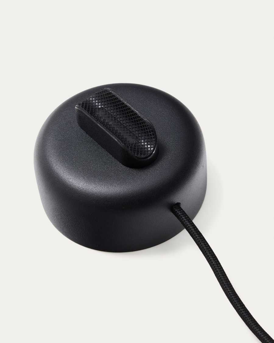 Orey black metal spotlight with UK adaptor