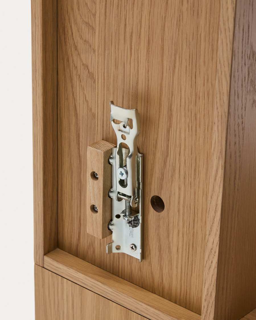 Étagère modulable Ina en placage de chêne finition ton naturel 80 x 80 cm FSC 100%