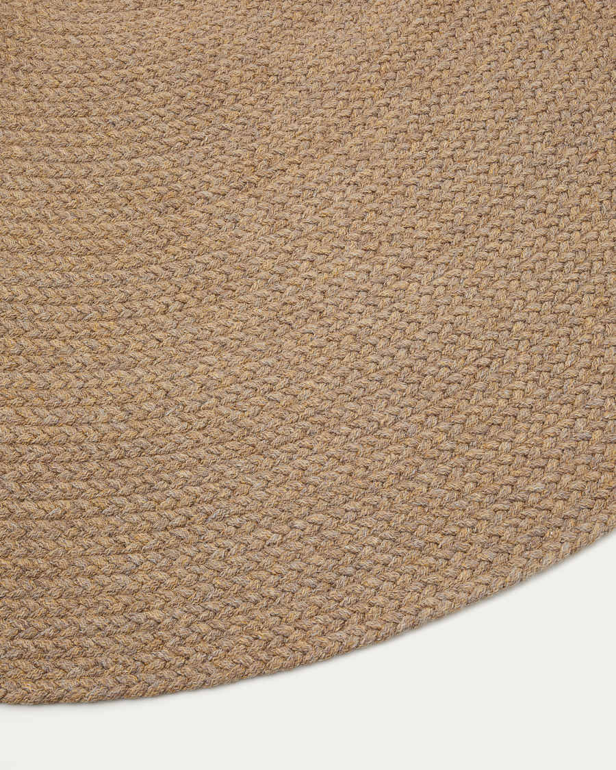 Rug Despas in synthetic fibers beige Ø150 cm