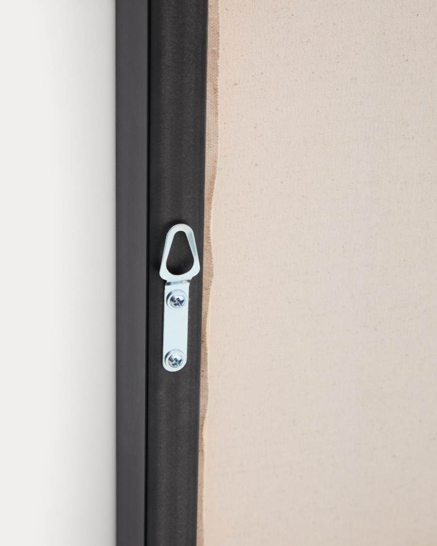 Zernu hand-painted blue and black linen abstract picture 120 x 77cm