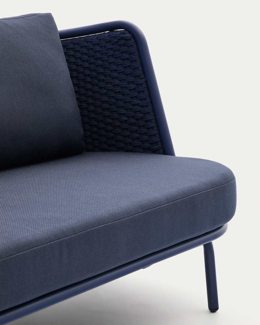 3-Sitzer Outdoor-Sofa Sedalis aus Aluminium und blauem Seil 210 cm