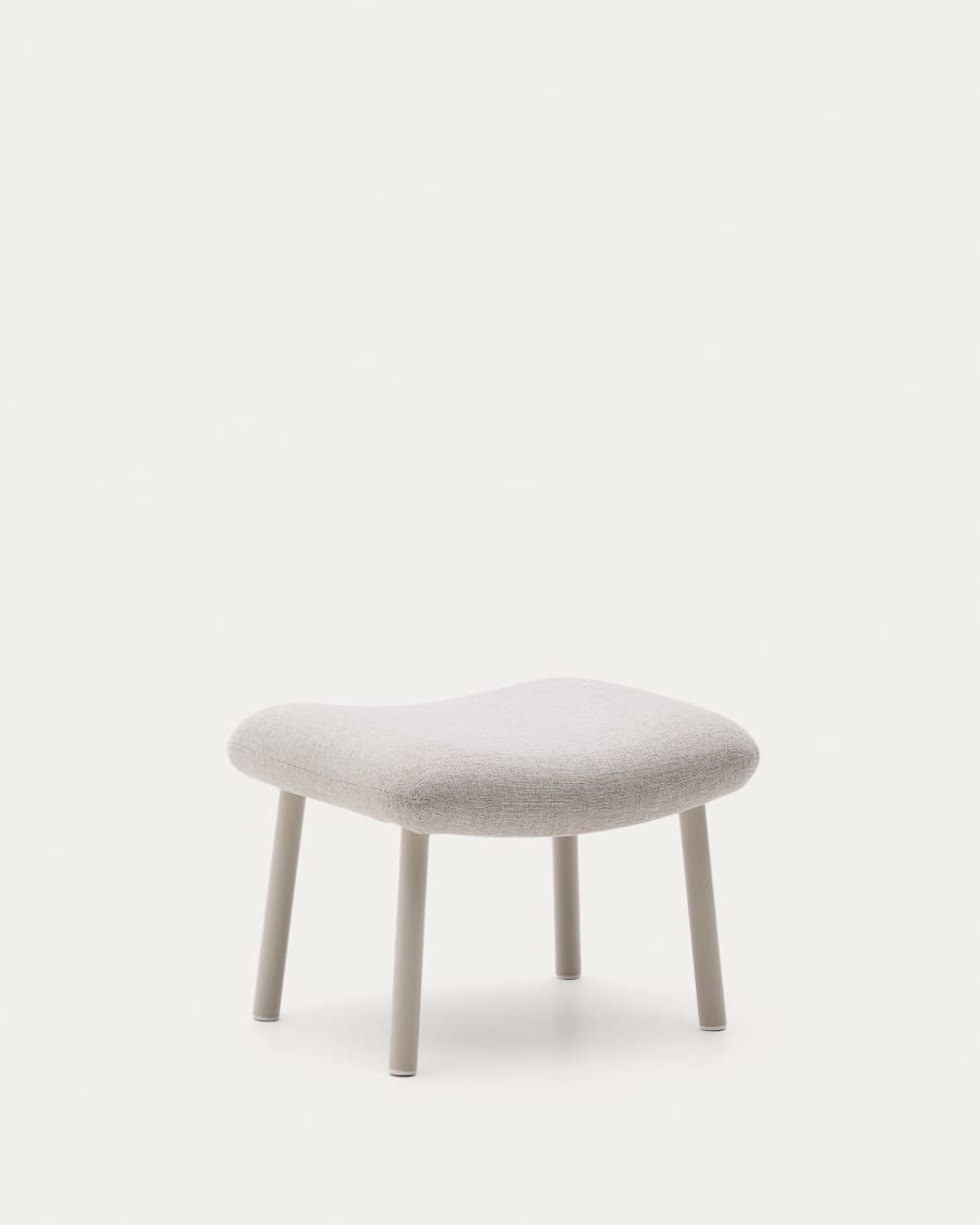 Inari footrest in beige and steel with beige painted finish 60 x 50cm FSC Mix Credit