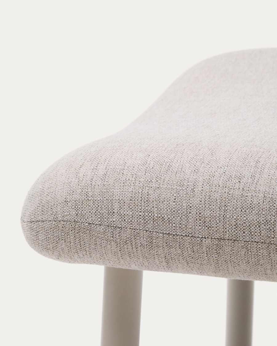 Inari footrest in beige and steel with beige painted finish 60 x 50cm FSC Mix Credit