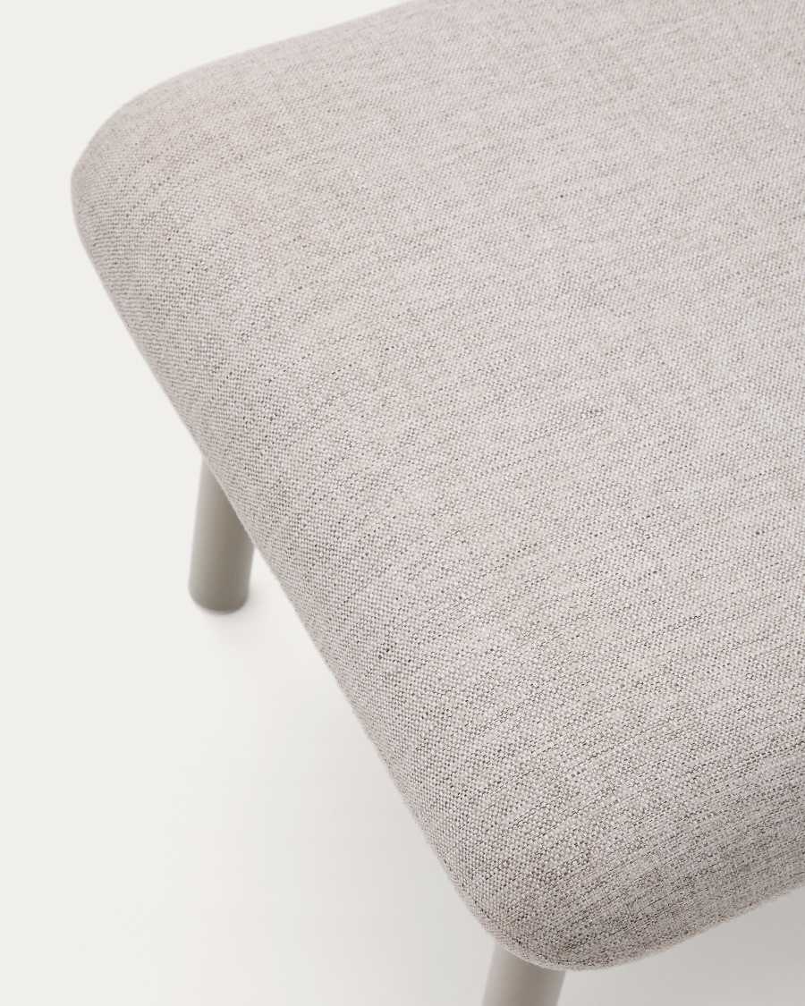 Inari footrest in beige and steel with beige painted finish 60 x 50cm FSC Mix Credit