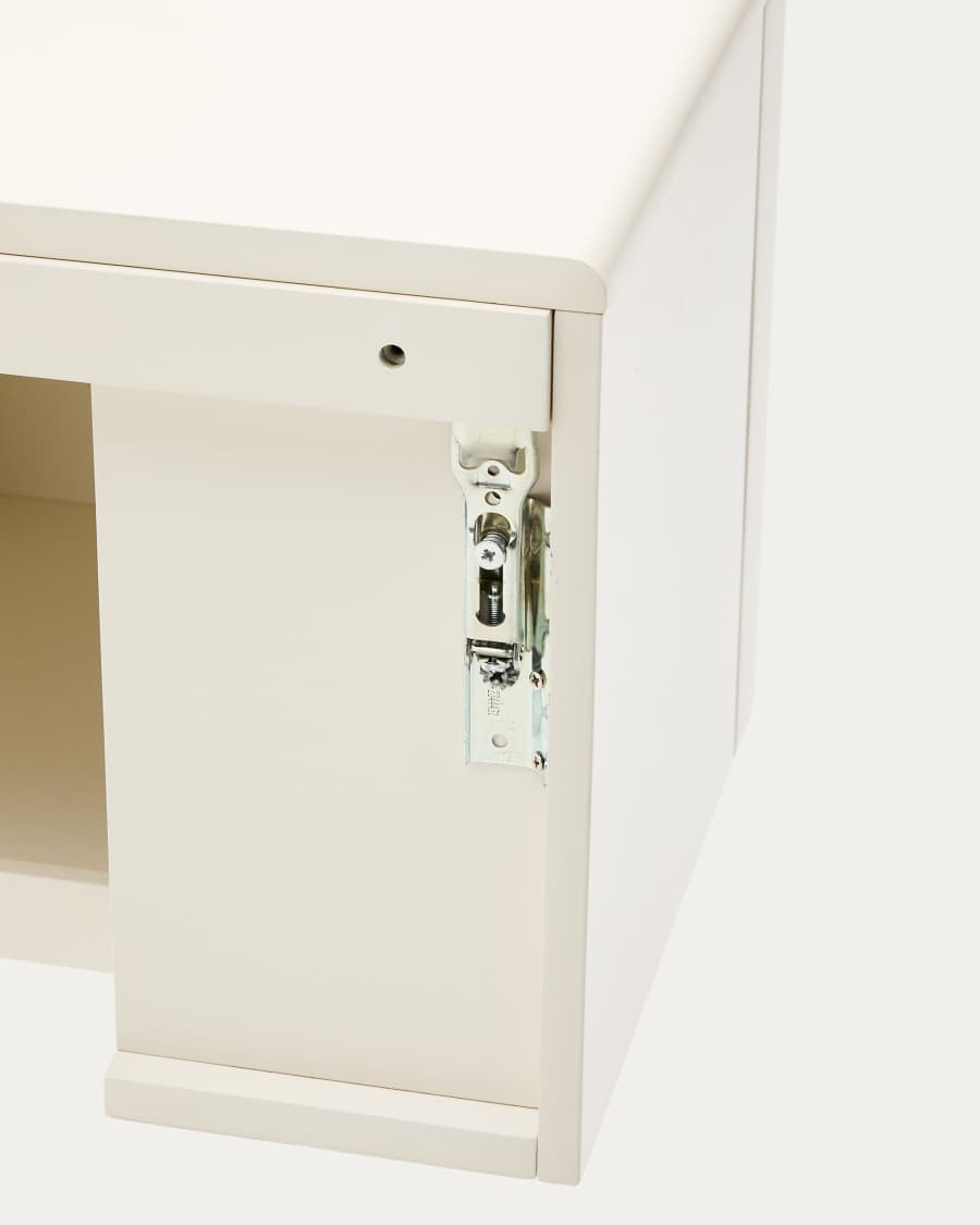 Salaya bathroom furniture in lacquered beige ash laminated plywood 90 x 45 cm