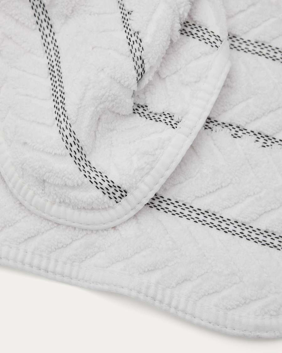 Waschhandschuh Rune 100% Baumwolle Jacquard Weiß 30 x 50 cm